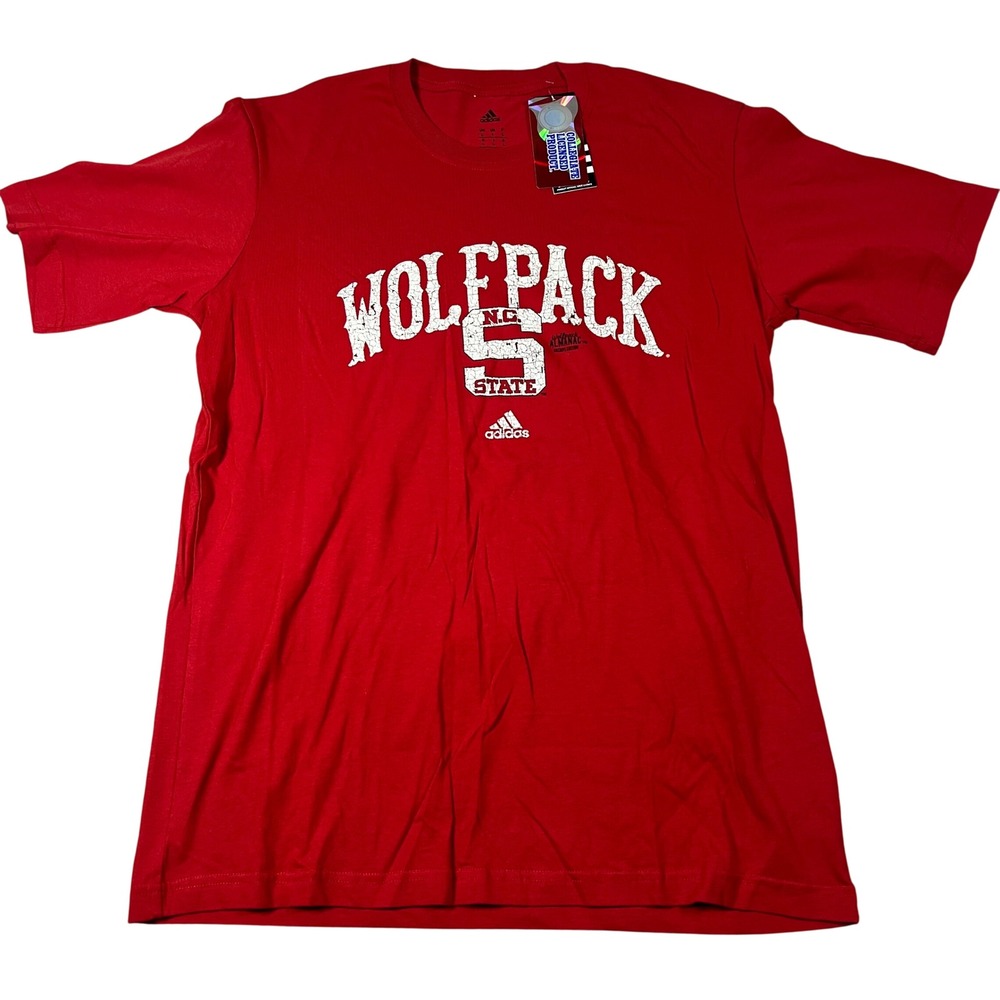 Adidas NC State‎ Wolfpack Mens Red Graphic T-Shirt Size Large NWT